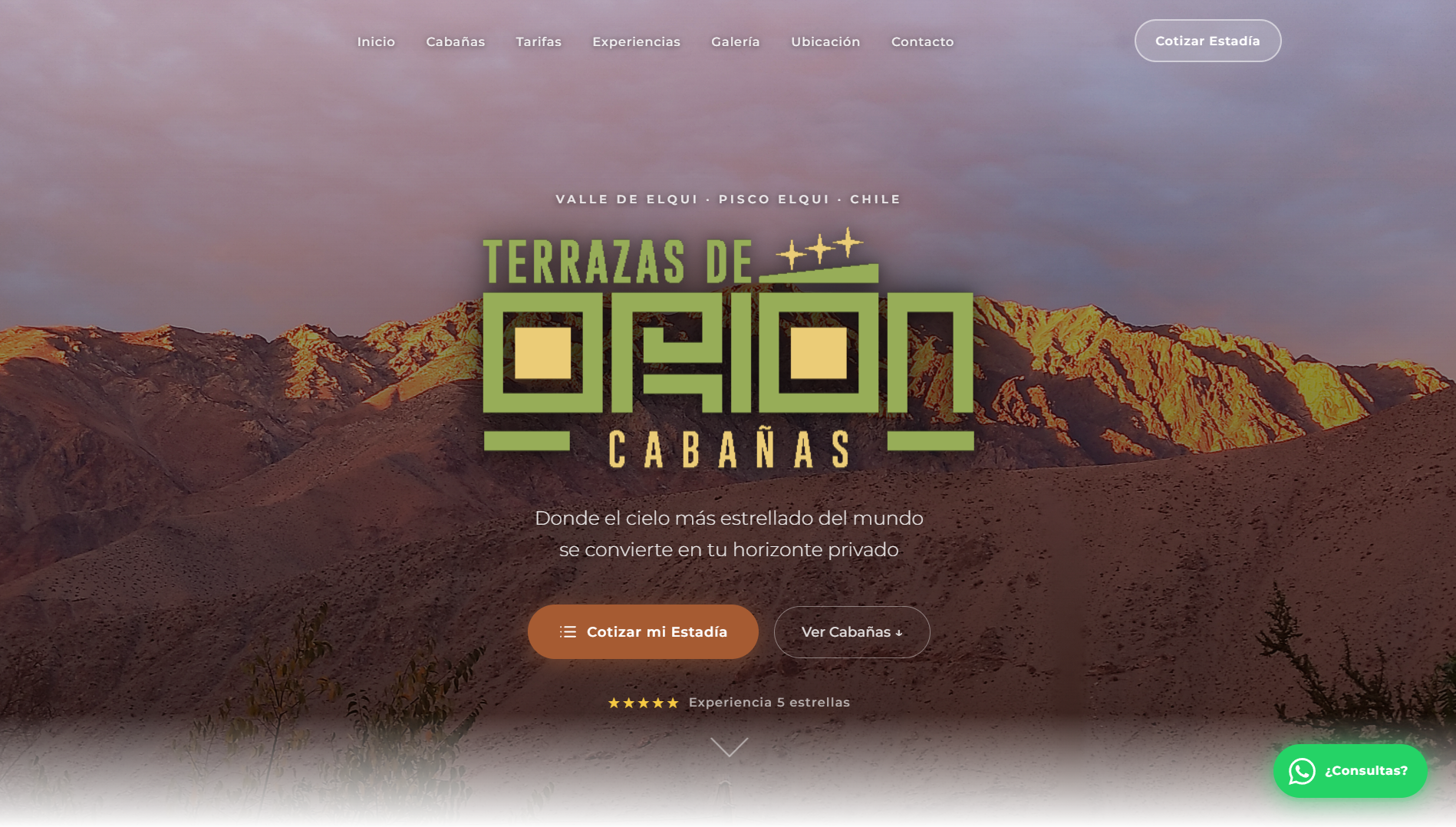 Cabaña exterior — Valle de Elqui